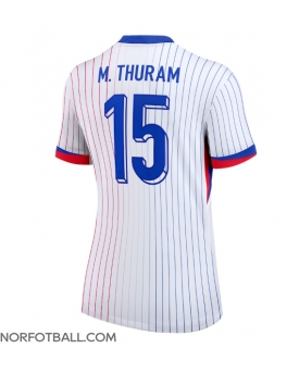 Billige Fotballdrakt Frankrike Marcus Thuram #15 Replika Bortedrakt Dame EM 2024 Kortermet